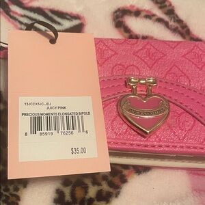 Juicy Couture Pink Heart Accent Wallet